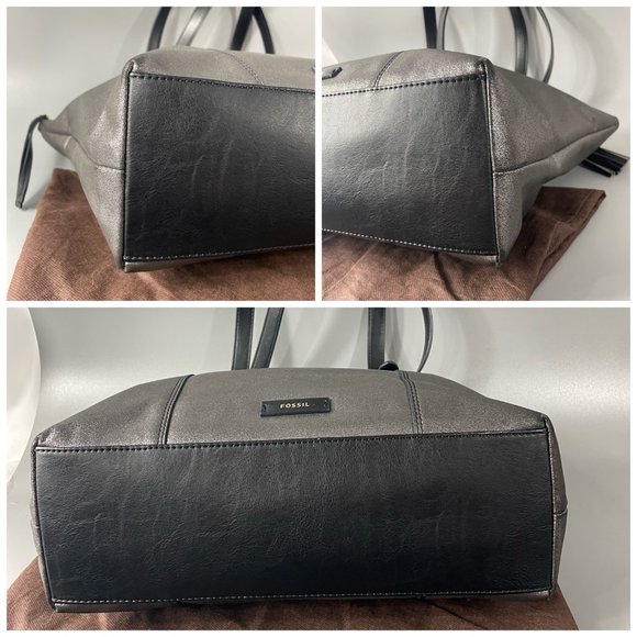 Fossil Silver-Gray Sparkly Tote Bag - Picture 15 of 15